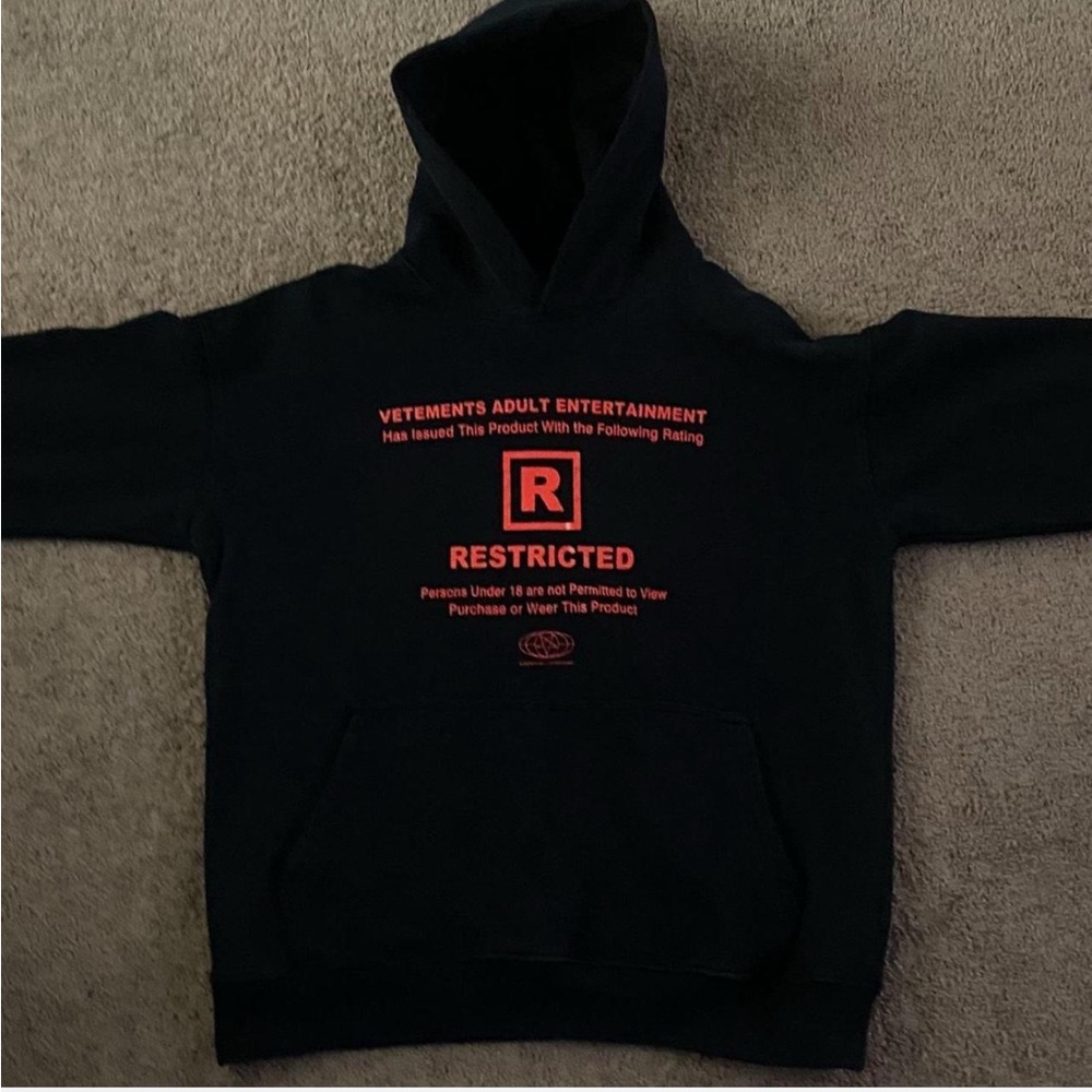 Vetements Adult entertainment hoodie